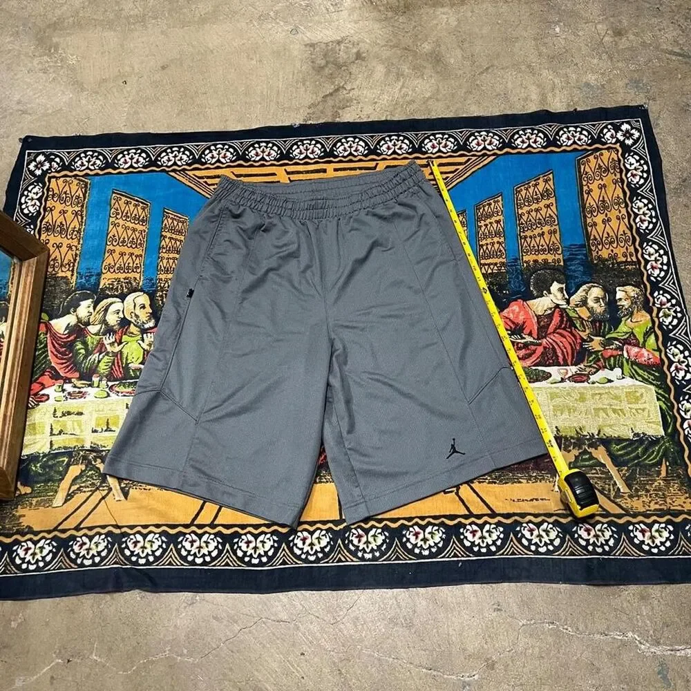 Jordan Men's Grey and Black Shorts